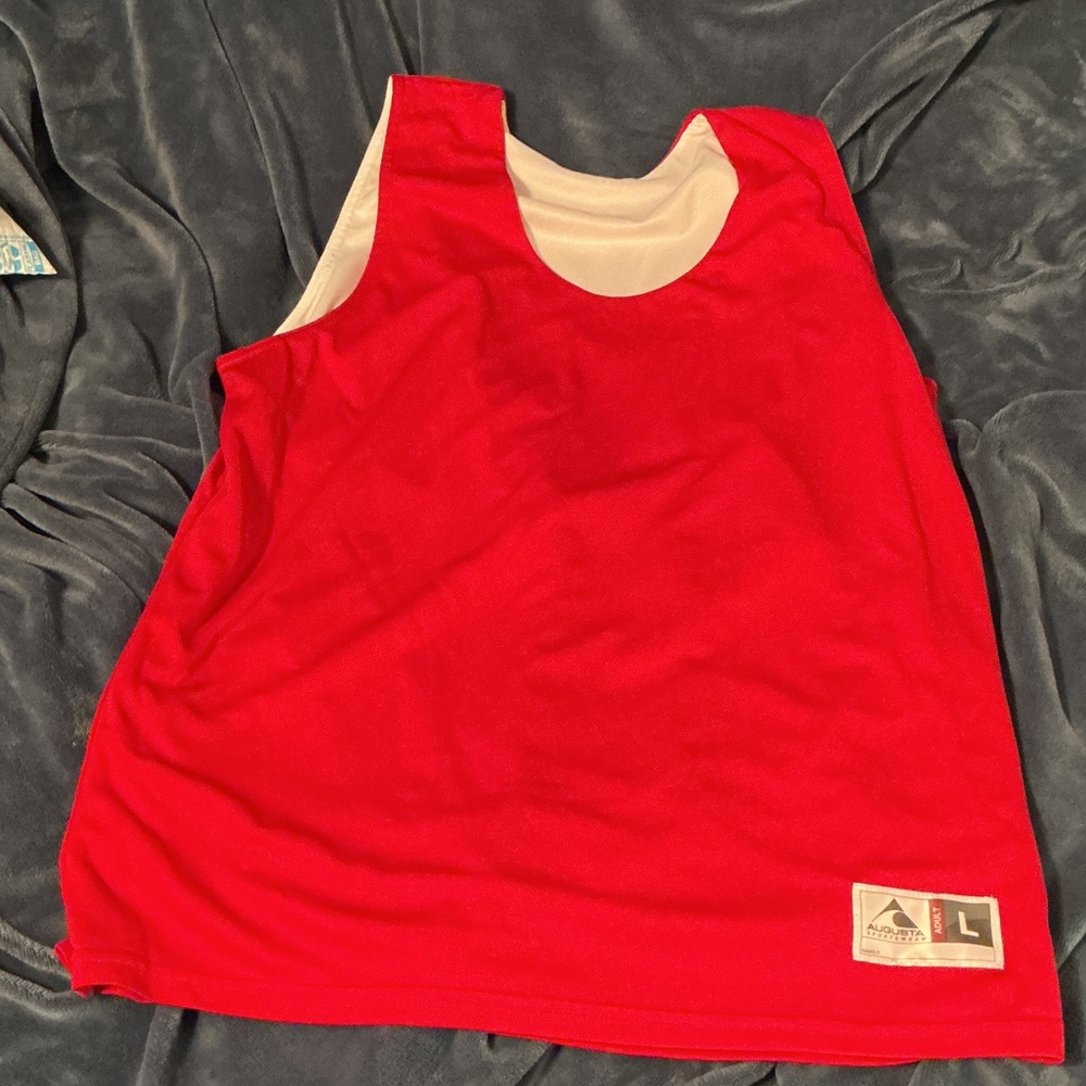 Red Athletic Tank with White Lining